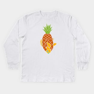 Pineapple Fish Kids Long Sleeve T-Shirt